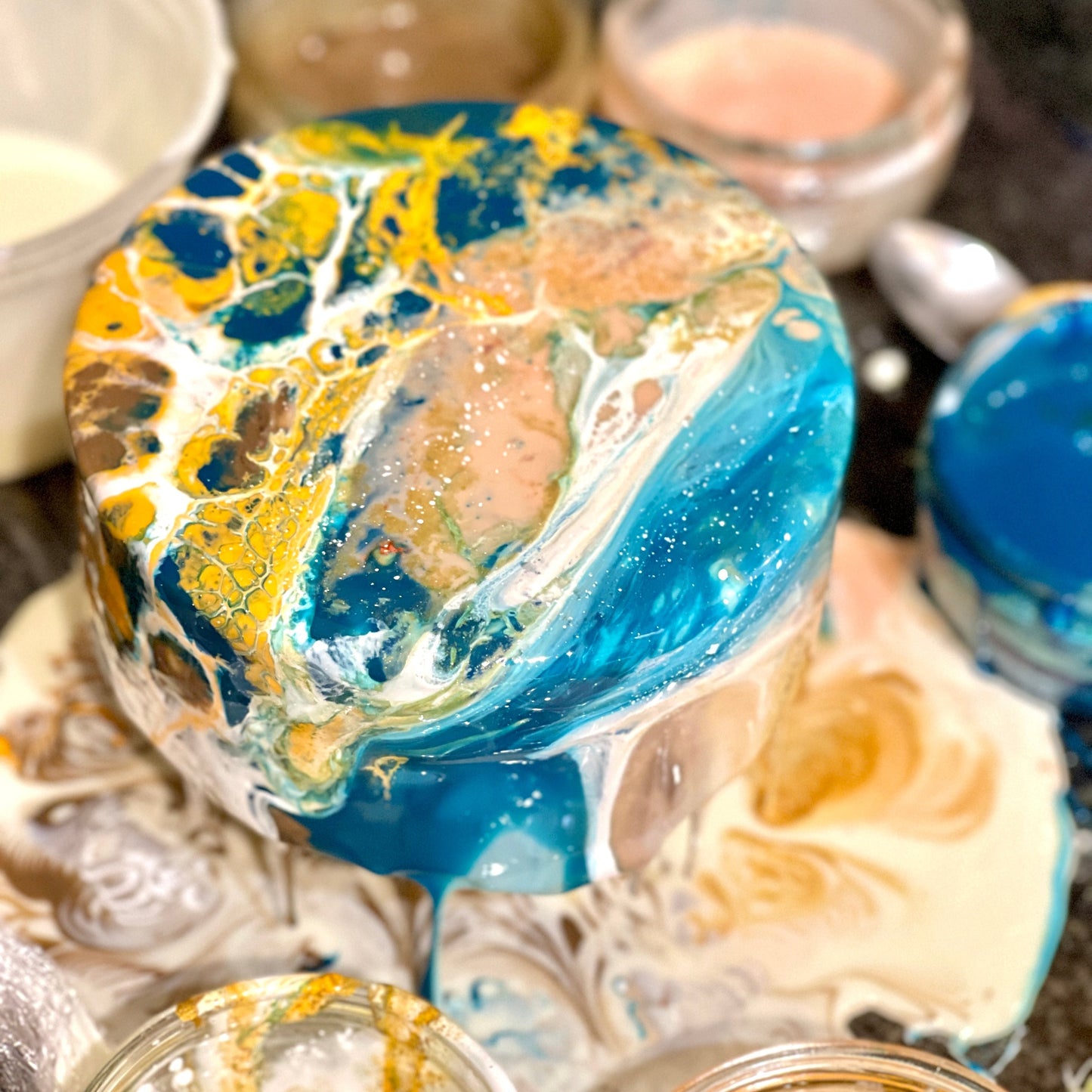 Starry Mirror Cake with customised flavour and colour.