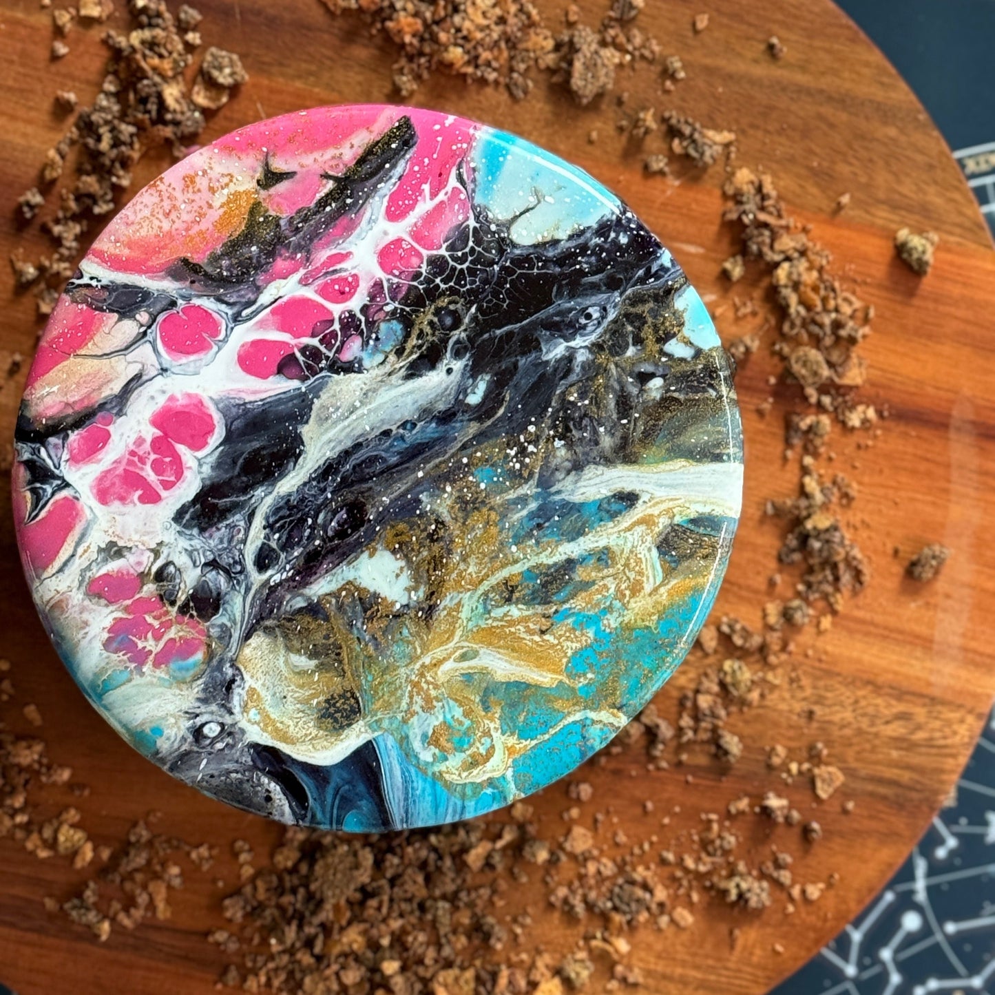 Starry Mirror Cake with customised flavour and colour.