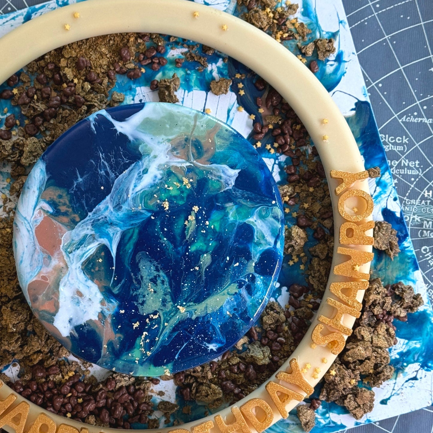 Starry Mirror Cake with customised flavour and colour.
